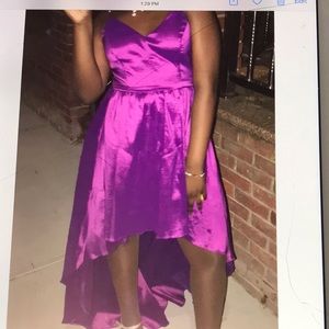 B. Darlin Juniors' Taffeta Ladder-Back Dress